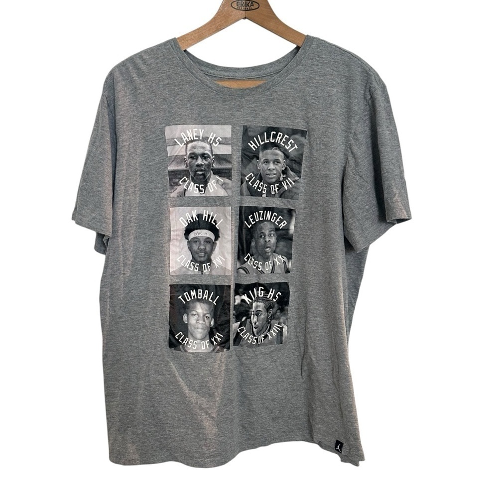 Nike Air Jordan Brand Classic High School Grey Class Of 1 AH8235 063 Shirt XL